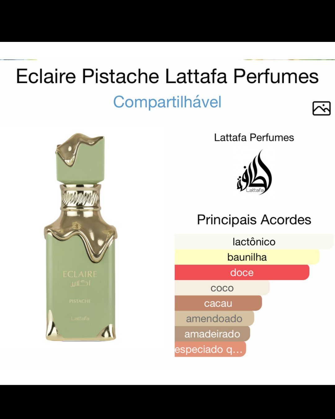 Eclaire Pistache Lattafa - Decant - Imagem 3
